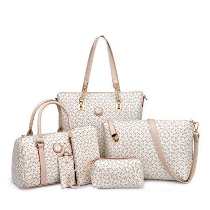 6-Piece Printed Crossbody Handbag Set