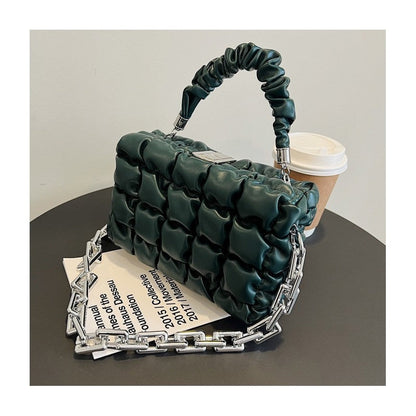 Elegant Grid Mini Handle Bag