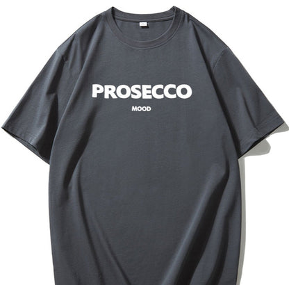 Letter Print Loose Short Sleeves Top