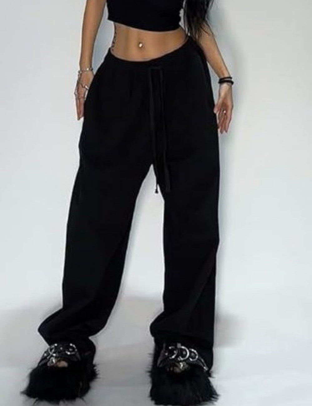 Straight Drawstring Loose Sports Pants