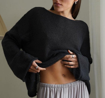 Loose Knit See Through Cover-Up Top