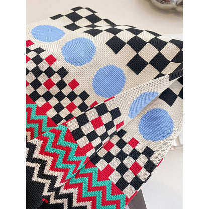 Checkerboard Striped Bags Handbags