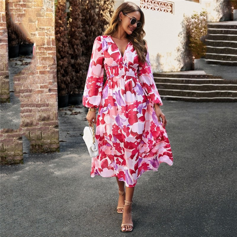 Bohemian Resort Casual Printed Long Skirt