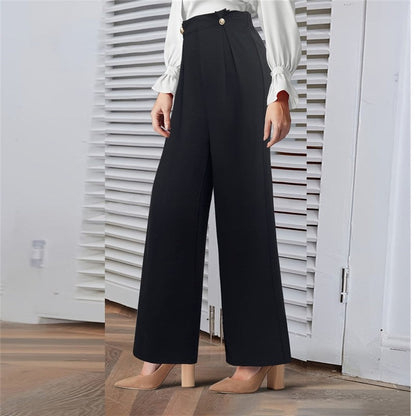 Womens Wide Leg Straight Pants