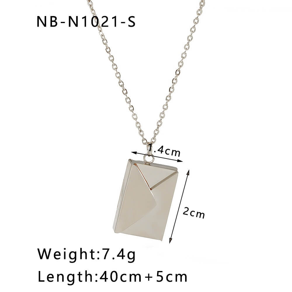Simple Zircon Pendant Chain Necklace
