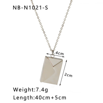 Simple Zircon Pendant Chain Necklace