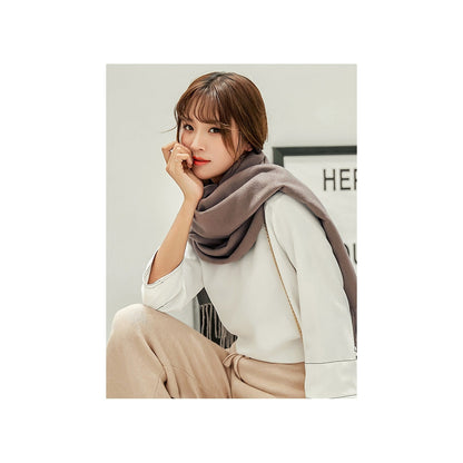Both-side Warm Tasseled Super Long Scarf