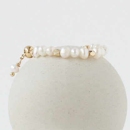 Pearl Chain Vintage Adjustable Rings