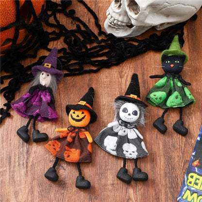 Halloween Pumpkin Ghost Witch Doll
