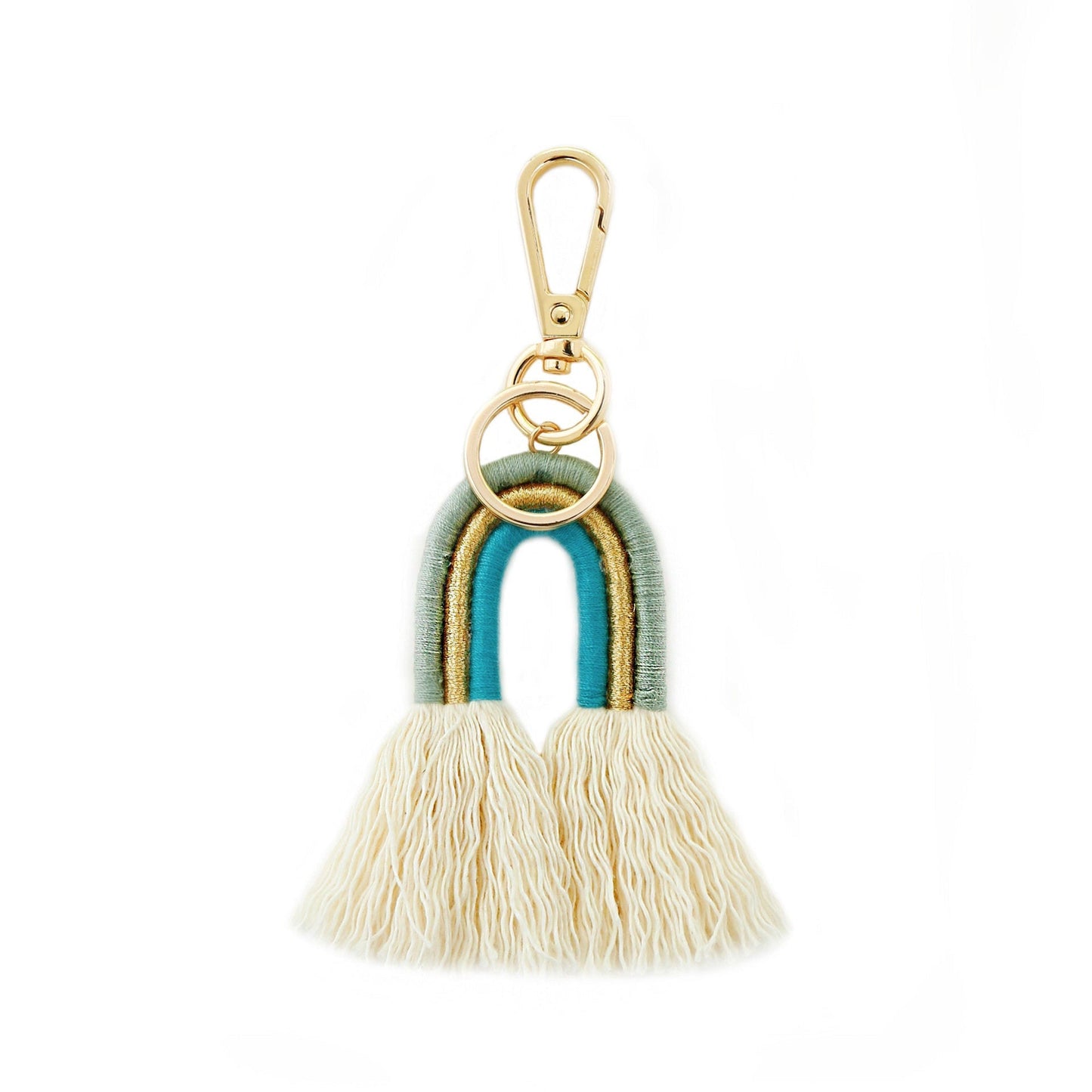 New Creative Pendant Bohemian Tassel Bag Pendant Rainbow Keychain