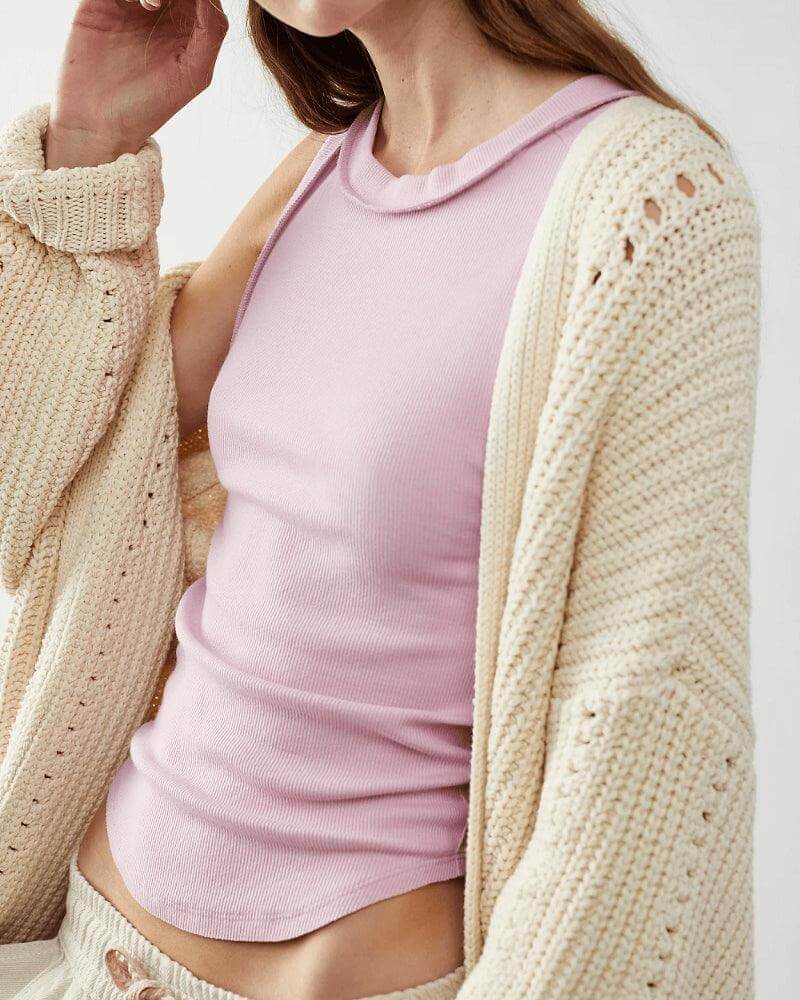 Basic Round Neck Ribbed Tank Tops