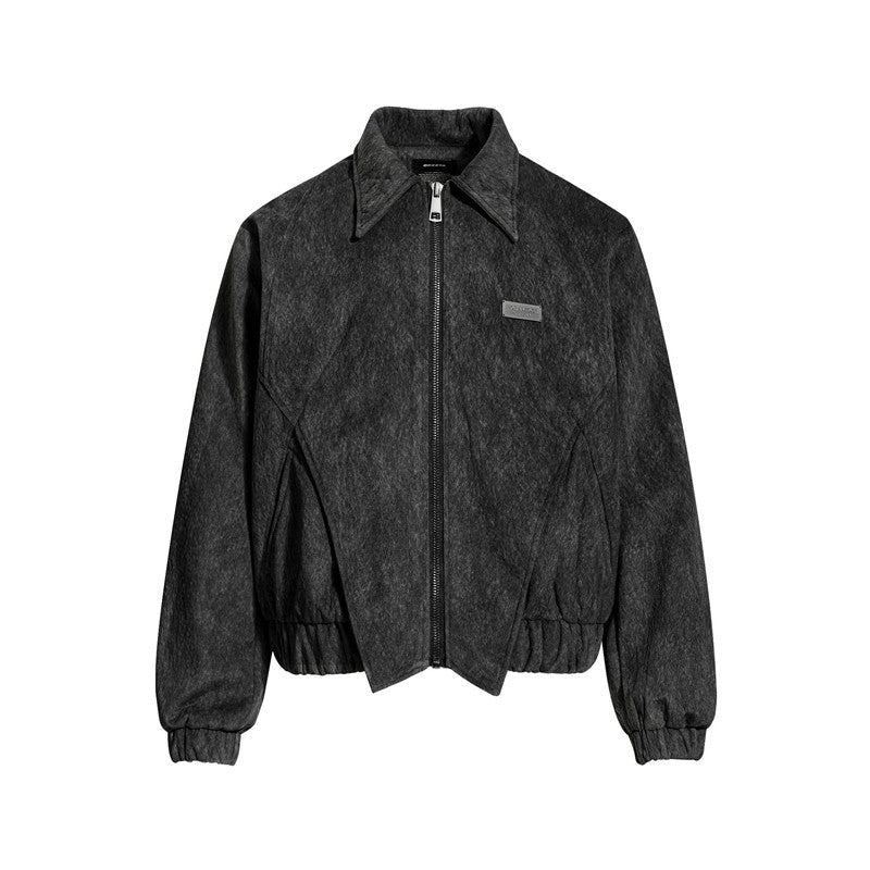 Vintage Style Suede Leather Jacket