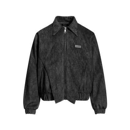 Vintage Style Suede Leather Jacket