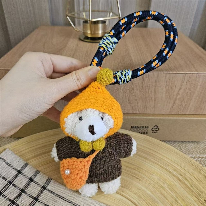 Colorful Dog Keychain With Crossbody Bag