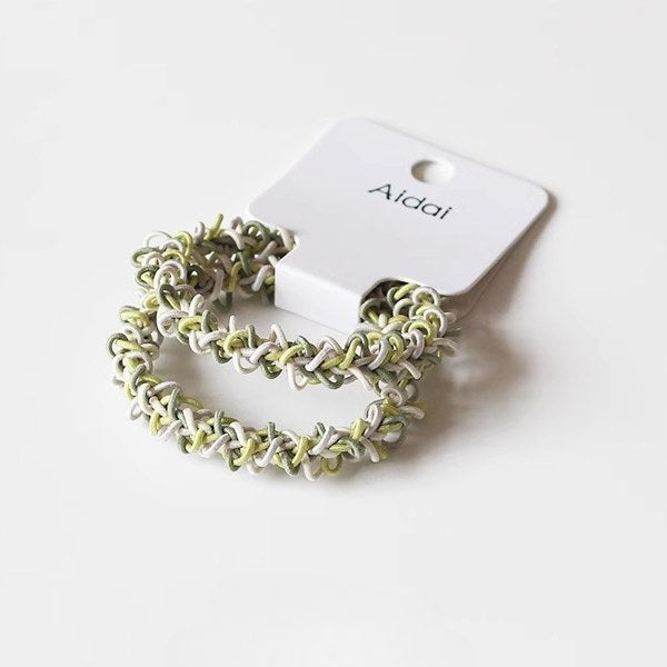 Colorful Woven Simple 2PCS  Hair Ties