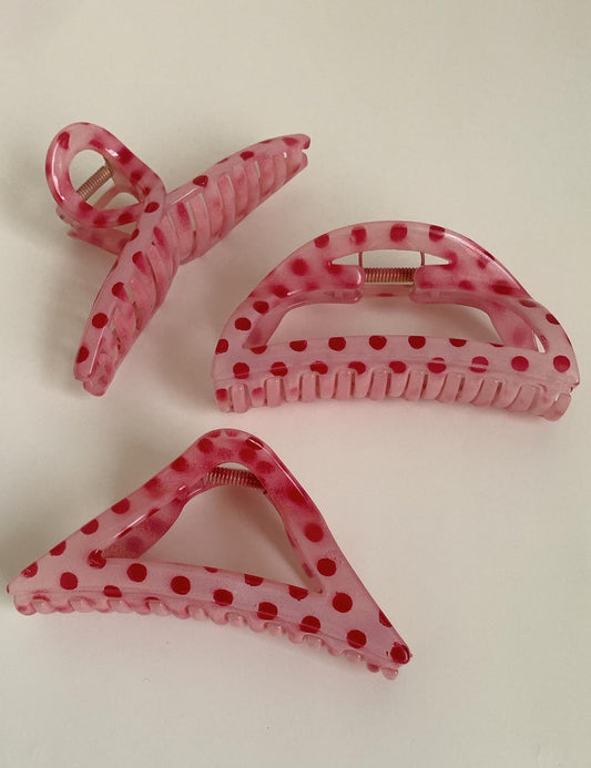 Cute Polka Dots Geometric Hair Claw