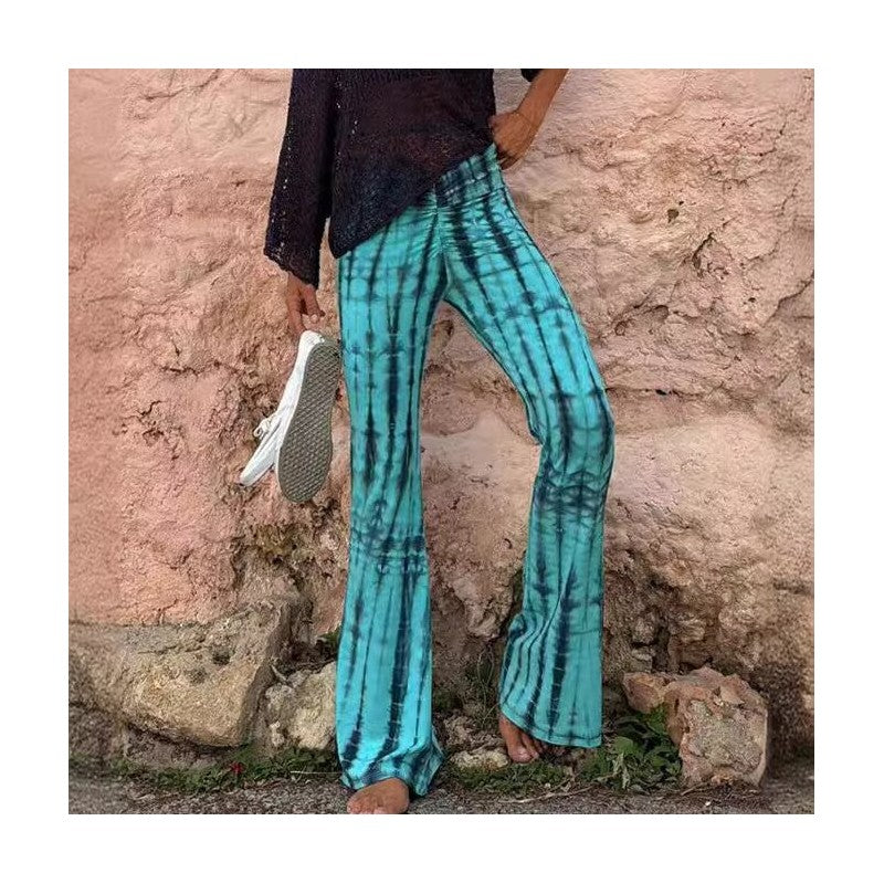 Tie-Dye Drawstring Casual Pants