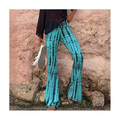 Tie-Dye Drawstring Casual Pants