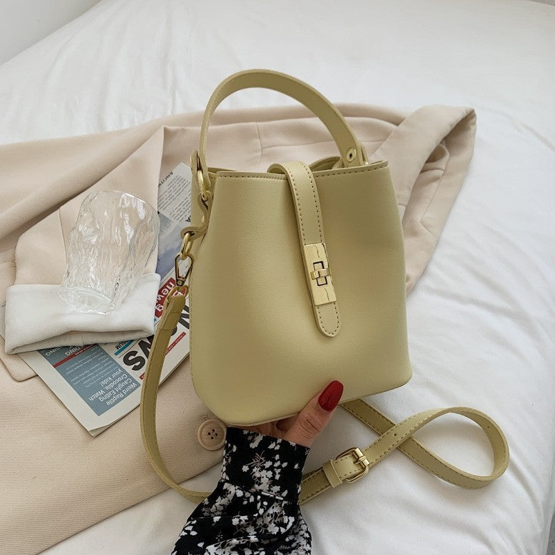 PU Leather Crossbody Bucket Bag