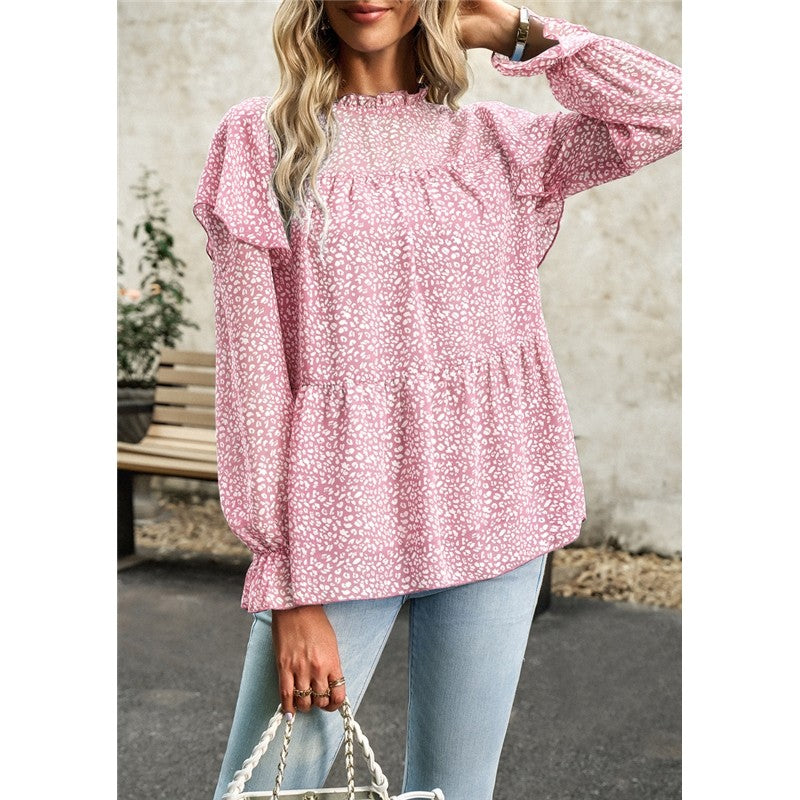 Lotus Lantern Sleeve Floral Shirt