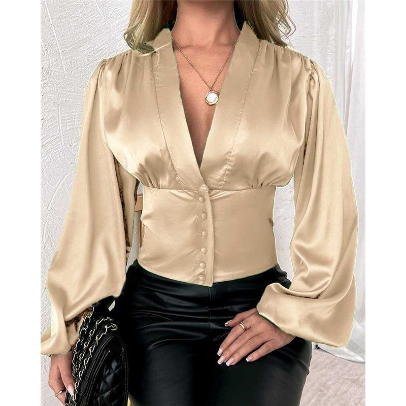 Solid Color Casual Loose Shirt