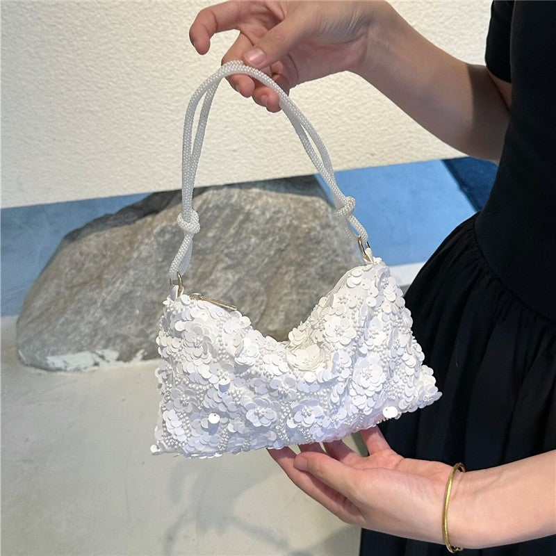 Solid Glitter Evening Clutch