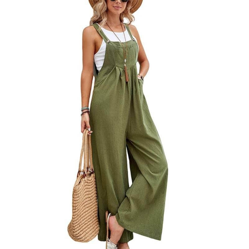 Solid Color Casual Daily Jumpsuit