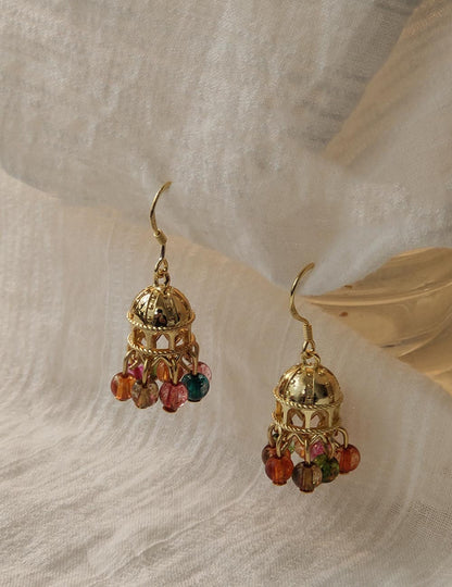 Wind Chime Beaded Tassel Drop Earrings