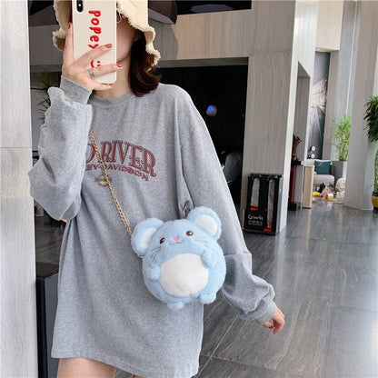 Cute Plush Cartoon Doll Shoulder Bag