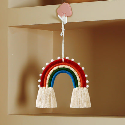 New Creative Pendant Bohemian Tassel Bag Pendant Rainbow Keychain
