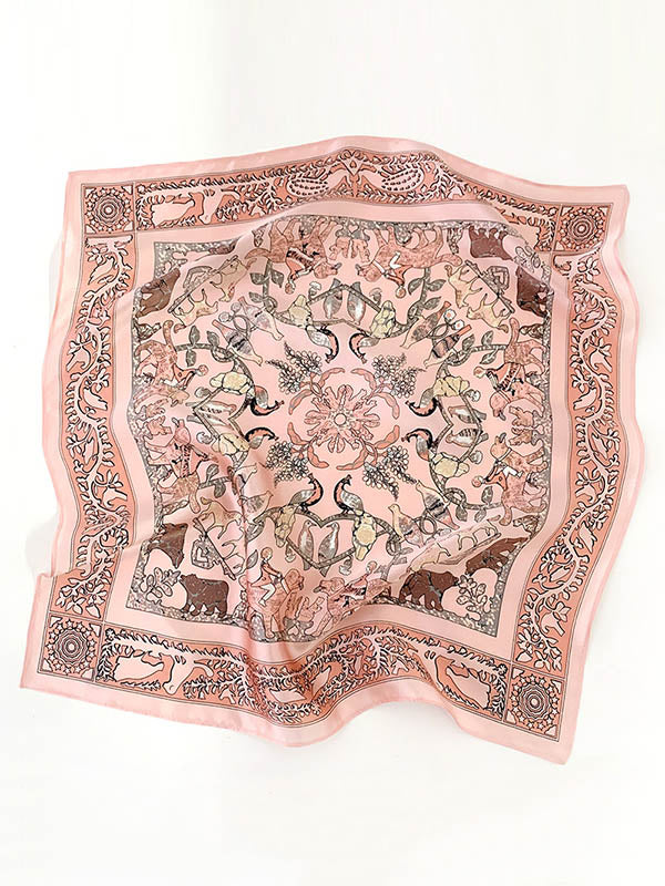 Animal Printed Sun-Protection Small Square Scarf