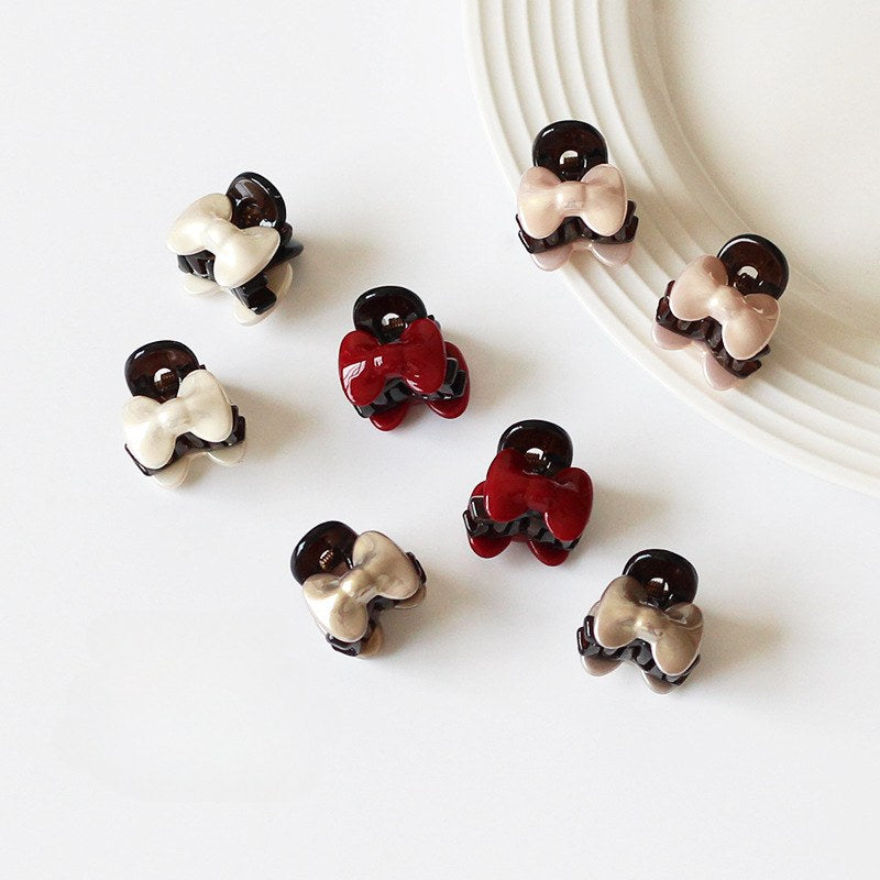 Bow Decor Cute Mini Hair Clips