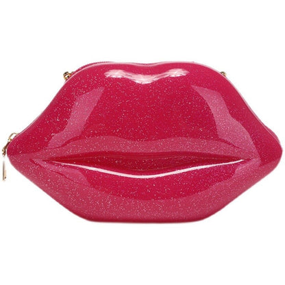 Mini Cute Jelly Sexy Lip Chain Crossbody Bag