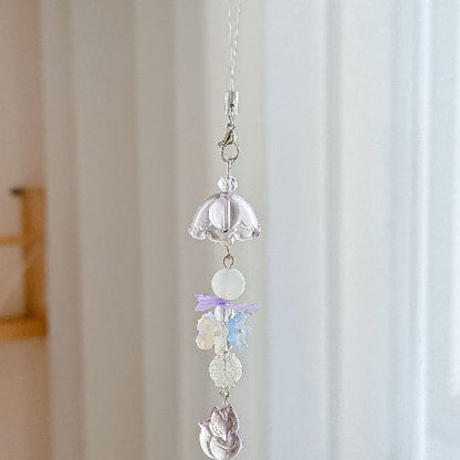 Cute Flower Beaded Keychain Bag Charm