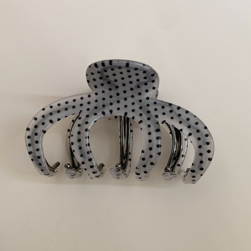 Color Block Polka Dots Hair Claw Clips