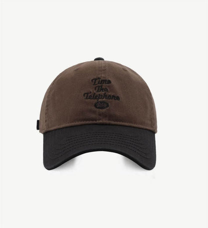 Contrast Color Embroidered Baseball Caps