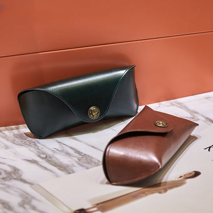 Minimalist Portable Leather Glasses Case