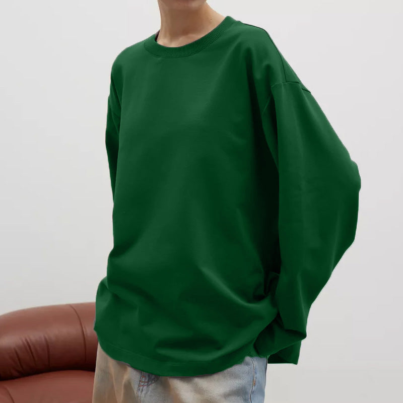 Casual Loose Round Neck Long Sleeve Top