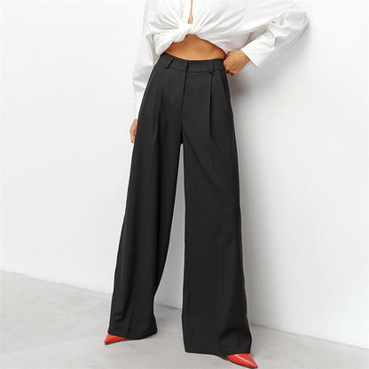 Relaxed Fit High Waist Wide Leg Palazzo Pants