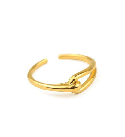 Minimalist Knot Adjustable Open Ring