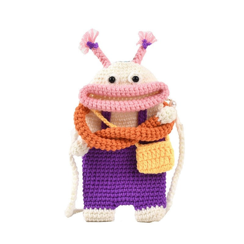 Cute Cartoon Knitted Crossbody Bag