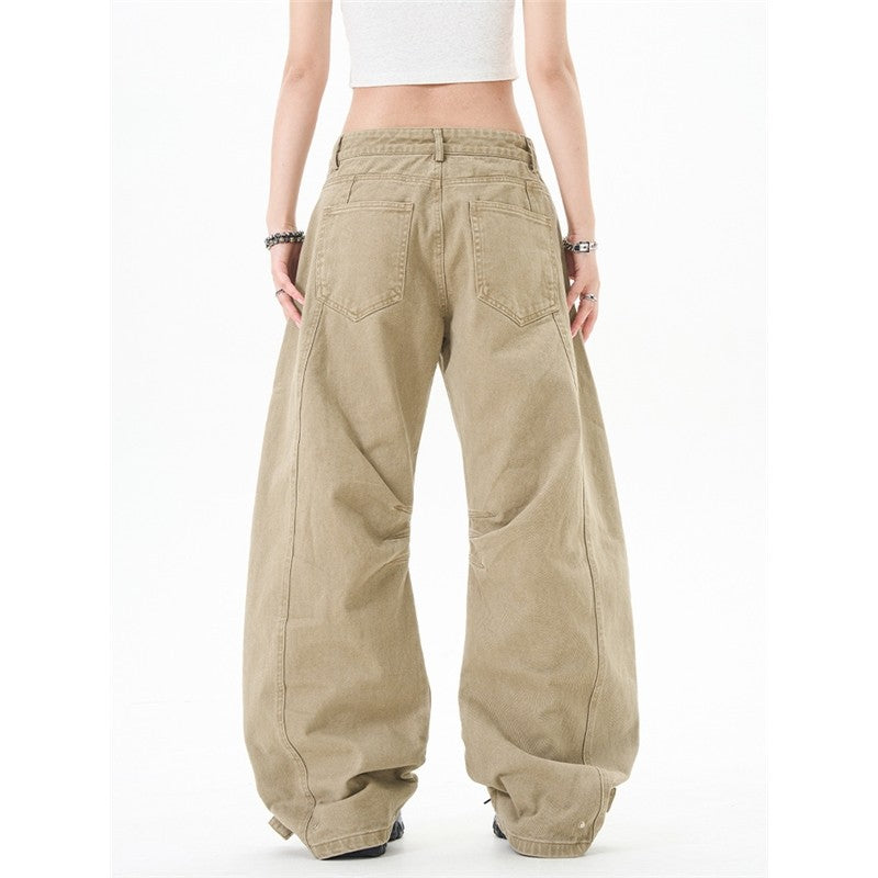 Vintage Carpenter Jeans With Curved Blade Design