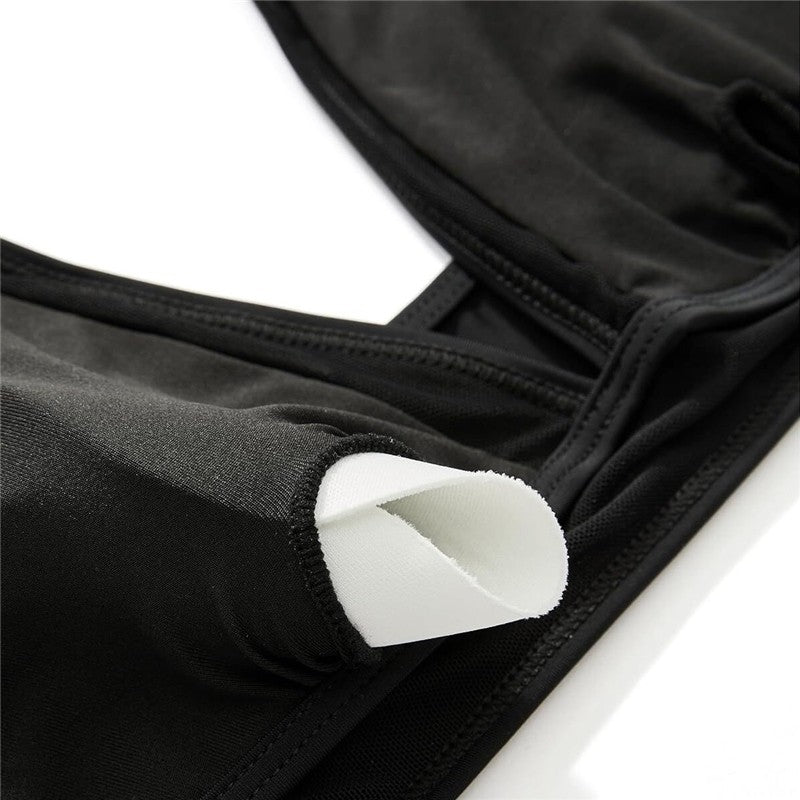 Split High Waist Mesh Leopard Print Swimsuit