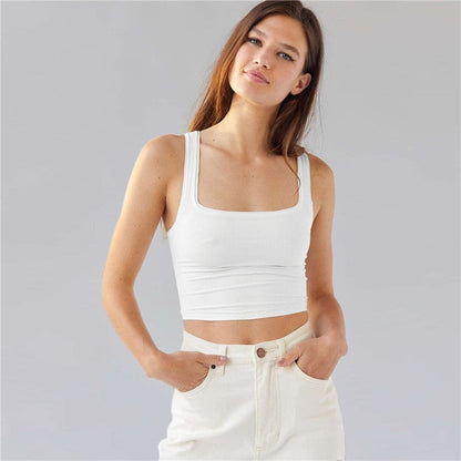 Solid Color Slim-Fit Tank Top