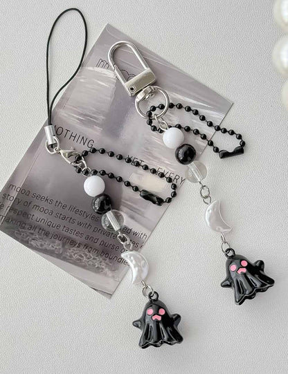 Halloween Cute Black Ghost Keychain