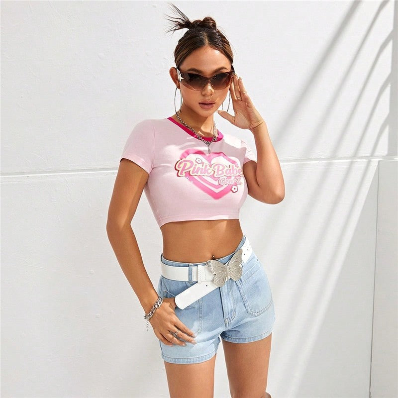 Classic Light Blue Buttoned Slimming High Waist Denim Shorts