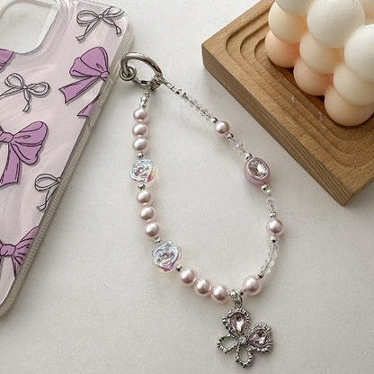 Asymmetrical Crystal Beaded Butterfly Keychain