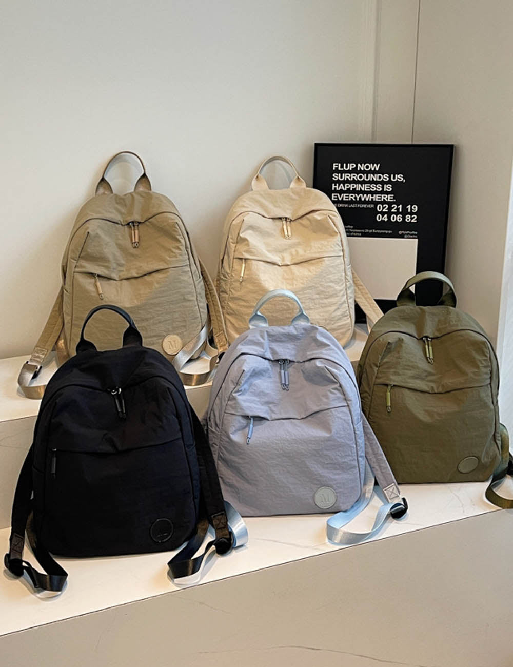 Casual Solid Color Portable Travel Backpack