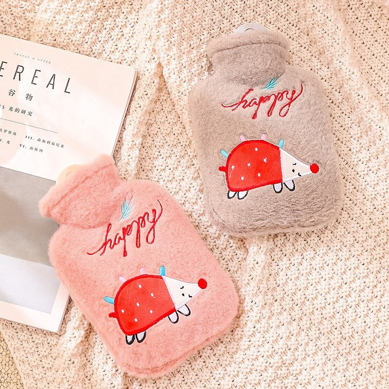 Cartoon Printed Flannelette Infusing Water Hot Water Bag