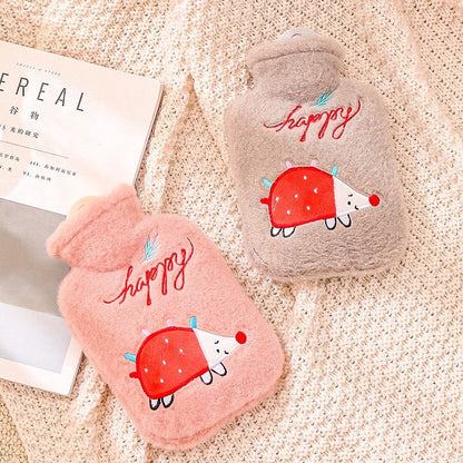 Cartoon Printed Flannelette Infusing Water Hot Water Bag